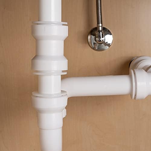 Keeney Insta-Plumb 1-1/2 in. Straight Tubing Coupling - Push Fit System, White