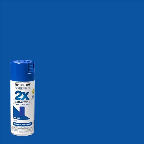 Rust-Oleum 334032-6PK Painter's Touch 2X Ultra Cover Spray Paint, 12 oz, Gloss Deep Blue, 6 Pack