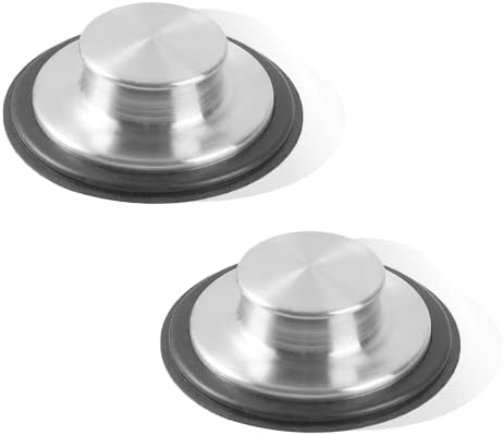 (2-Pack) Stainless Steel Kitchen Sink Stoppers - 3.35” x 1.18” Universal Fit Sink Drain Stoppers- with Strong Rubber Seal and Round Knob Grip - Suitable Replacement for InSinkErator STP-SS Stopper