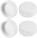 M METERXITY 4-Pack PVC Pipe End Cap Plug Adapter 2 inch, White | Female Thread Water End Cap Connector, with Sealing Tape, for Yard, Watering Irrigation Systems