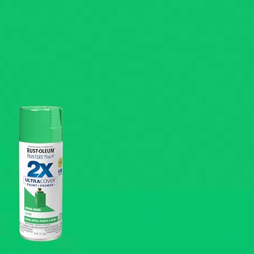Rust-Oleum 334055 Painter's Touch 2X Ultra Cover Spray Paint, 12 oz, Gloss Spring Green (Pack of 4)