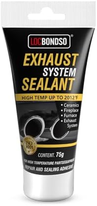 LOCBONDSO Muffler Repair Kit, Heat Resistant Exhaust Sealant, 2.6 oz