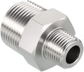 1" Male NPT to 1/2" Male NPT SUS304 Hex Nipple | Solid Male Pipe Adapter Hose Connectors for Pipe Repair, Bathroom Remodel, Tool Extensions, Compression, Irrigation