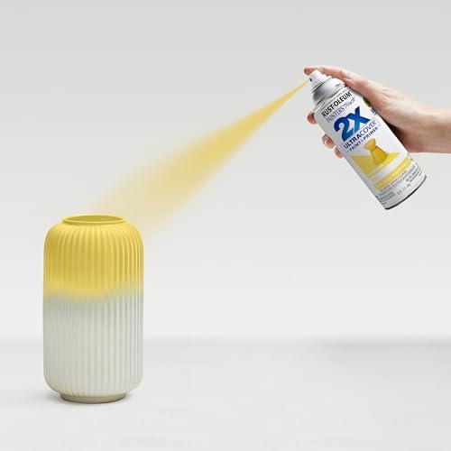 Rust-Oleum 263148 Satin Lemon Grass Painters Touch 2X Spray Paint, 12 oz., Aerosol Can (Pack of 6)