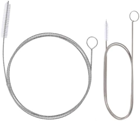 2 Pack Flexible Drain Cleaning Kit-160 Inch Flexible Stainless Steel Drain Brush and 80 Inch Spring Drain Auger