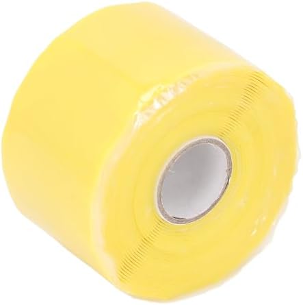 Cosiki Self Fusing Silicone Tape, Black Leak Seal Tape, Pipe Repair Wrap with 2.5mpa Tensile Strength, 50C to 260C, Ideal for Emergency Pipe Repair & Hose Fixation, 1.97inx16.4ft (Yellow)