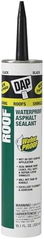 DAP Roof Waterproof Asphalt Sealant, Black, 10.1 oz (7079818268)