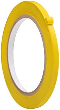 WOD VTC365 Yellow Vinyl Pinstriping Tape, 1/4 inch x 36 yds. for School Gym Marking Floor, Crafting, & Stripping Arcade1Up, Vehicles and More