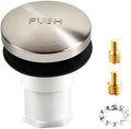 1 Sets Tub Stopper Bathtub Drain Stopper with 3/8'' and 5/16'' Thread Studs Adapter, Bathroom Tub Drain Stopper Compatible with K-1068204 (Brushed Nickel Cover)