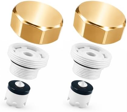 Gold Metal ASSE 1019-A Vacuum Breaker Check Valve Repair Kit, Anti-Siphon Replacement Parts, Corrosion Resistant, Solid Brass Top Cover, Plastic Body, Plunger & O-Ring, 2 Pack