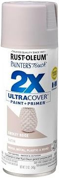 Rust-Oleum Painter's Touch 2X Ultra Cover Spray Paint, Satin Smokey Beige