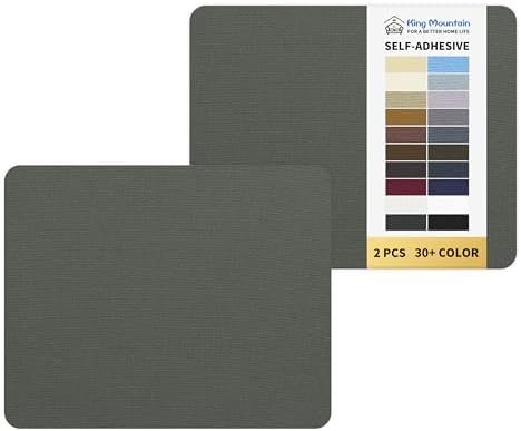 KING MOUNTAIN Canvas Repair Patch 9 x11 Inch 2 Pcs Self-Adhesive Waterproof Fabric Patch for Sofas, Tents, Furniture,Tote Bags, Car Seats (Dark Grey 2.0)