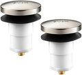 2 Pack 5/16'' Thread Studs Bathtub Drain Stopper, Bathroom Tub Drain Stopper 5/16'' Thread for Most Bathtubs Stopper (Brushed Nickel Cover)