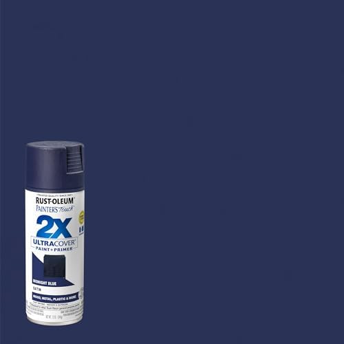 Rust-Oleum Painter's Touch 2X Ultra Cover Spray Paint, Satin Midnight Blue