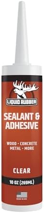 Liquid Rubber Waterproof Sealant & Adhesive Caulk, Clear, 10.2 oz, 1 Pack