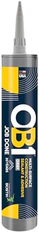 OB1 Universal Caulk Sealant & Adhesive Gray 10.1oz - 1 Cartridge