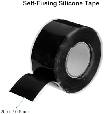 PATIKIL Self-Fusing Silicone Tape 1" x 10', Waterproof Hose Repair Tape Soft Strip for Plumbing Stop Leak Seal Tape Water Pipe, Black