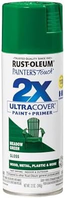 Rust-Oleum Painter's Touch 2X Ultra Cover Spray Paint, Gloss Meadow Green
