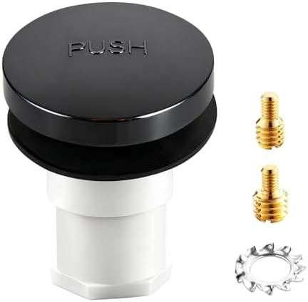 1 Sets Tub Stopper Bathtub Drain Stopper with 3/8'' and 5/16'' Thread Studs Adapter, Bathroom Tub Drain Stopper Compatible with K-1068204 (Matte Black Cover)