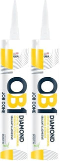 OB1 Universal Caulk Sealant & Adhesive Diamond Crystal Clear 10.1oz | Professional Grade All-in-One Advanced Hybrid | Water Resistant Internal & External | Shrink Crack & UV Resistant | 1 Cartridge