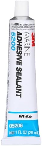 3M Marine Adhesive Sealant 5200, White, 1 oz Tube