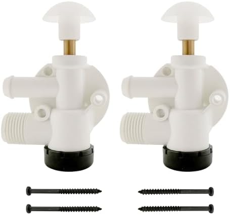 2 Pack 385314349 RV Toilet Water Valve Kit for Dometic Pedal Flush Toilets