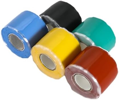 5 Rolls Self-Fusing Silicone Rescue Tape, 15FT Waterproof Rubber Repair Tape for Pipe Leak Seal, Plumbing Hose Fix, Cable Insulation & Emergency Wrap(0.5mmx50mm)