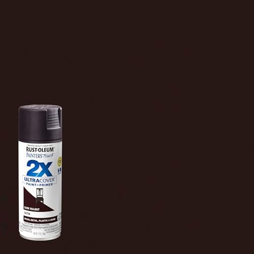 Rust-Oleum 334064 Painter's Touch 2X Ultra Cover Spray Paint, 12 oz, Satin Dark Walnut (Pack of 4)
