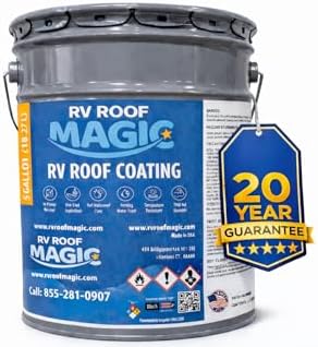 Best RV Roof Sealant for RV Roof Repair – Protects Your Roof from Water Leaks | One Coat Application, No Primer Needed | UV Resistant | 5 Gallon Pail |Covers 250 Sq. Ft.