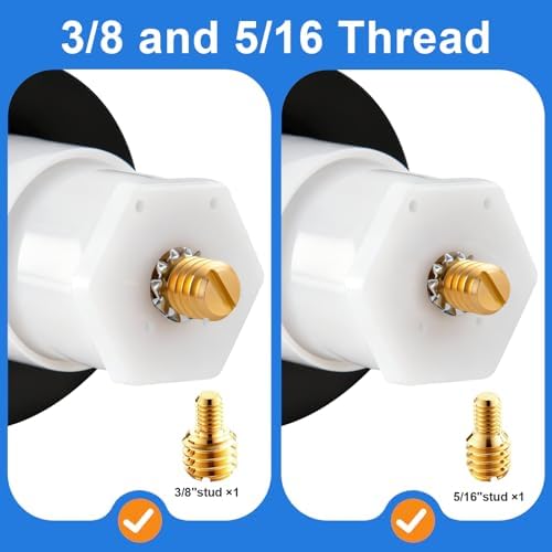 1 Sets Tub Stopper Bathtub Drain Stopper with 3/8'' and 5/16'' Thread Studs Adapter, Bathroom Tub Drain Stopper Compatible with K-1068204 (Matte Black Cover)