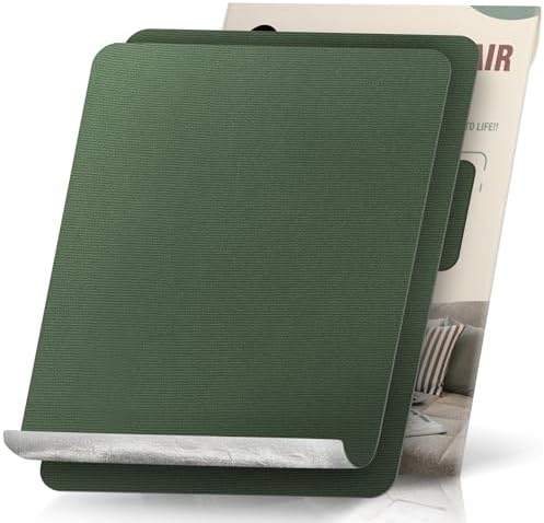 2 Pieces 9 x 11 inch Canvas Repair Patches Canvas Fabric Patch Self-Adhesive Canvas Repair Tape Waterproof Outdoor Gear Repair Patch Kit for Boat Cover Awning Sofa Chair Couch Tent Bag (Dark Green)