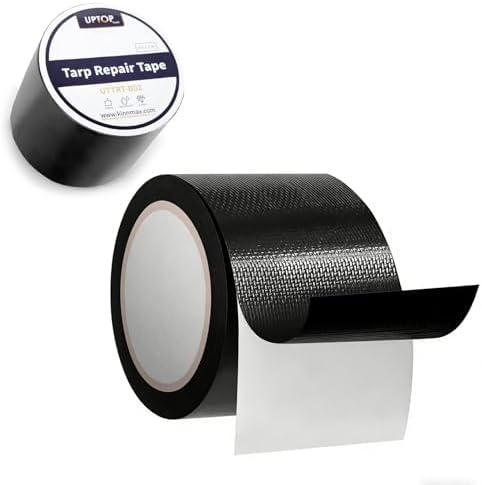 UPTOP Waterproof Butyl Tape, RV Underbelly Tape, 4in x 25ft Heavy Duty Scrim Shield Tarp Repair Tape, Waterproof UV-Resistant Duct Tape for RV, Camper, Tent, Awning, Outdoor Repair