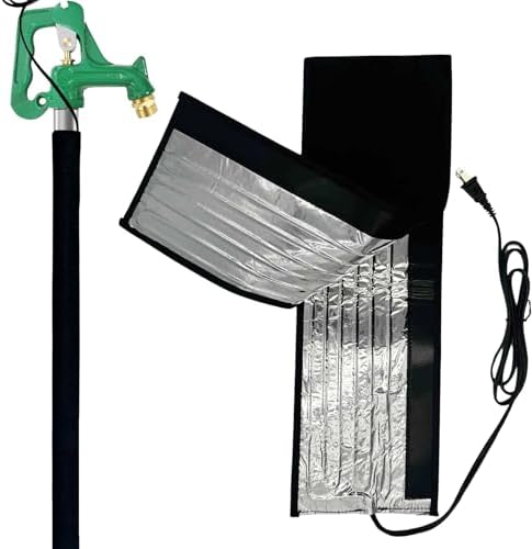 38.5" x 6" Water Pipe Heat Blanket Faucet Heating Blanket Winter Heating Tape for Metal and Plastic Pipes, 120V, Thermostat Max Temp 140˚F, OD Max: 1-1/4" (1)