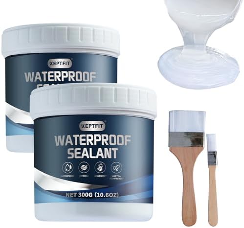Invisible Waterproof Agent, 2 * 10oz Transparent Invisible Sealant Set, Transparent Coating Agent, Anti-Leakage Sealant, Indoor Outdoor Repairing Leak Waterproof Adhesive