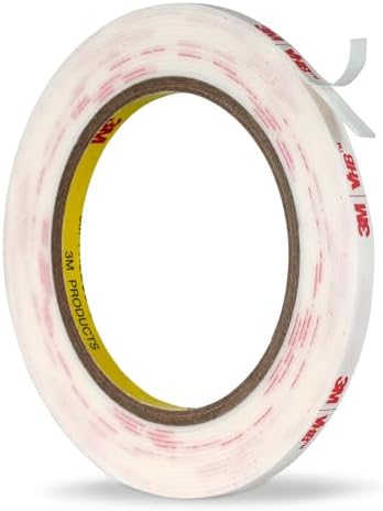 3M Double Sided Tape 1/4''x15.4Ft, White 4950 0.043in Thick Heavy Duty | Foam Tape Waterproof Wall Tape for Hanging Picture Frames Signs, LED Light Strips, Home Office Decorative Trim
