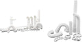 Plumb Craft 7027010N Complete Kitchen Drain Repair Kit - Fits most sinks, White & Complete Bathroom Sink Drain Repair Kit, White (15 Piece)
