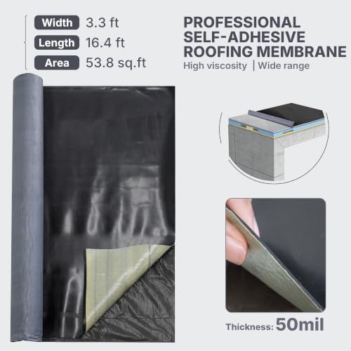 50 Mil EPDM Rubber Roofing Materials Roll 39 in x 16.4 ft