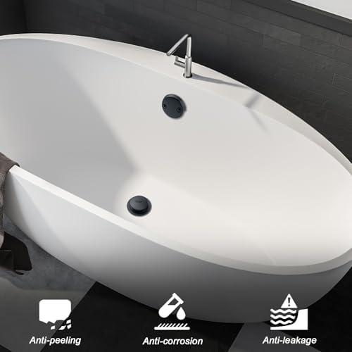 All Metal Tip-Toe Bathtub Drain Stopper Kit with 2-Hole Overflow Faceplate