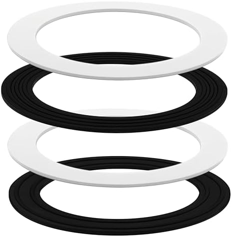 EPE & Rubber Sink Strainer Seal Kit for 3-1/2 Inch Drains | 2 O-Rings Gasket + 2 Seal Ring Washers | No Plumber's Putty Needed | US Standard Drain Compatibility ‌