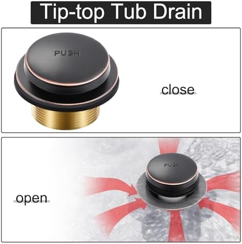 Tub Drain Kit with Bathtub Drain Stopper (Oil Rubbed Bronze)