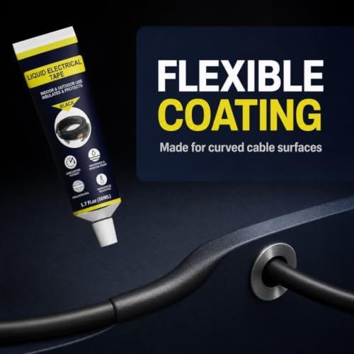 Liquid Electrical Tape, 1.76 Oz Waterproof Insulating Coating for Wires