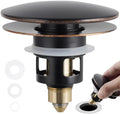 Universal Bathroom Sink Drain Stopper Strainer, 2PCS, Oil Rubbed Bronze