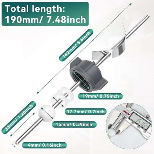 2 Pcs Sink Pivot Rod Replacement, 15MM Ball, Pop Up Center Piece Assembly