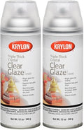 Krylon I00500A07 12-Ounce Triple Thick Clear Glaze Aerosol Spray,High-Gloss (Pack of 2)
