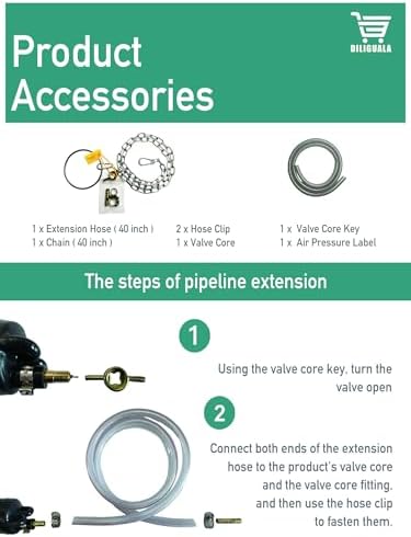 DILIGUALA Inflatable Pipe Plug (Airbag) for Drainage Pipe & Sewer Pipe, Water Shut Off Tool with Accessories - Plumbing Tool for Pipe Repair, Closed Water Testing & Temporary Blocking (4 inch)