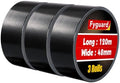 3Pack Black Duct Tape 2IN x 132Yd Total Heavy Duty Waterproof Tape | 8.27Mil All Weather Hand Tearable Duct Tape for Indoor Outdoor Emergency Repairs Duct Sealing Wire Bundling Fixation DIY