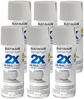Rust-Oleum 334086-6PK Painter's Touch 2X Ultra Cover Spray Paint, 12 oz, Satin Stone Gray, 6 Pack