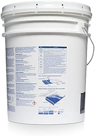 Ames Maximum Stretch - Waterproof Sealant Membrane - Perfect For Roofing, Repairs, Concrete, EPDM & Wood - Liquid Rubber Sealer - Up To 650% Elastic - Made in USA, White, 4.6 Gallon (Pack of 1)