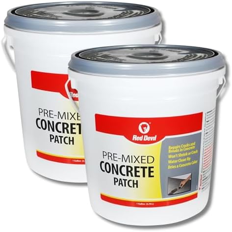 Red Devil 0641 Pre-Mixed Concrete Patch, 1 Gallon, Pack of 2, Gray, Made in USA
