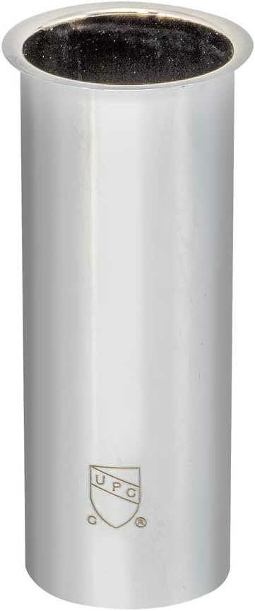 EZ-FLO 1-1/2 x 4 Inch 22-Gauge Steel Flanged Sink Tailpiece, Brass Plumbing Fitting, Chrome Finish, 35081